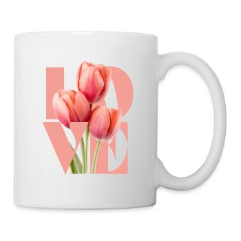 Elegant Tulip Floral Design for Apparel - Mug - white - Right