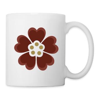 Elegantes florales Kirschblüten-Design - Tasse - Weiß - Rechts