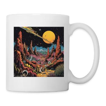 Futuristic Alien Planet Sky - Mug - white - Right