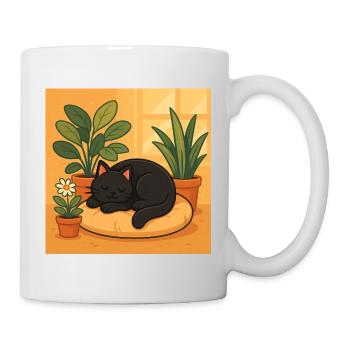 Cozy cat rest with plants - Mug - white - Right