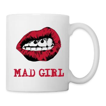 Bouche dessinée dans le style pop art - Mug blanc - blanc - Droite