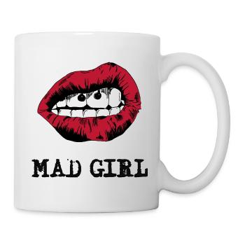 Exciting Lips with Surreal Faces - Mug - white - Right