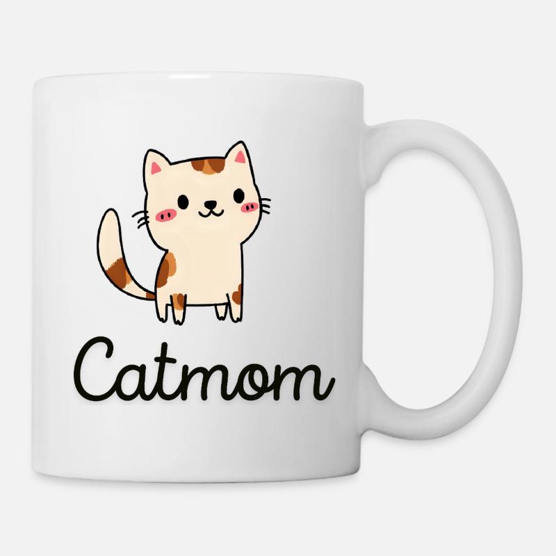 Design de chat mignon avec charme - Mug blanc - blanc