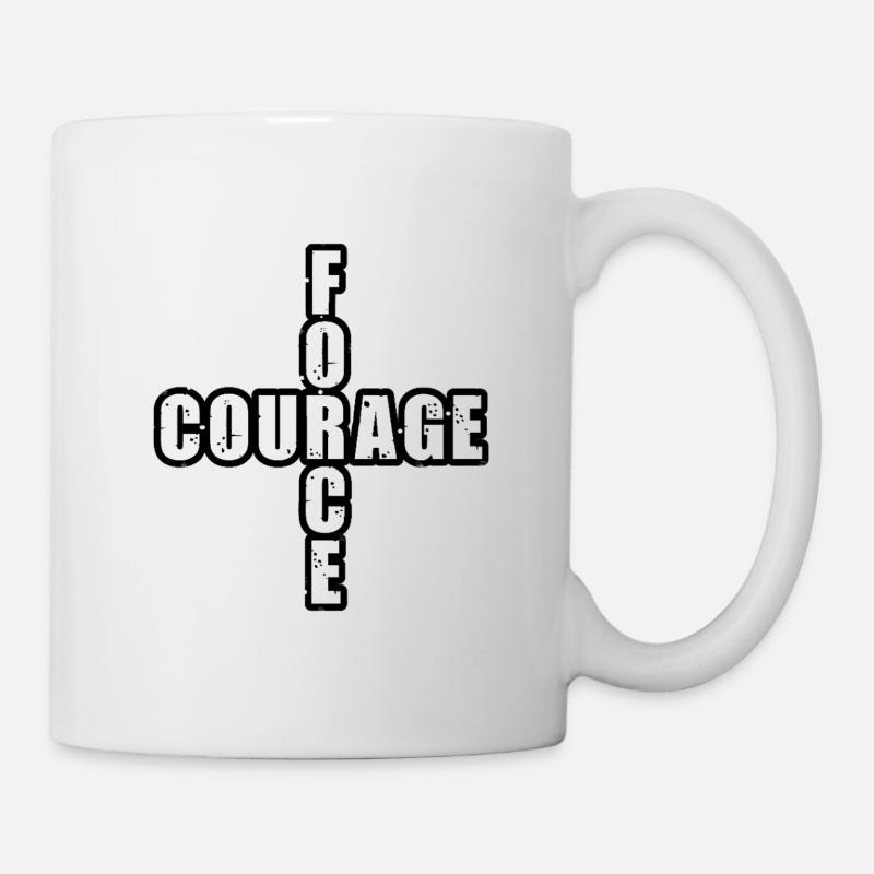 STÄRKE & MUT! - Tasse - Weiß