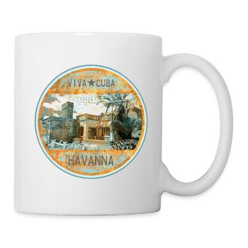 Viva Cuba Havana Design rétro - Mug blanc - blanc - Droite