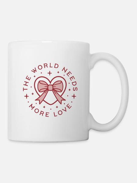 Le monde a besoin de plus d’amour paix citations girly coeur - Mug blanc - blanc