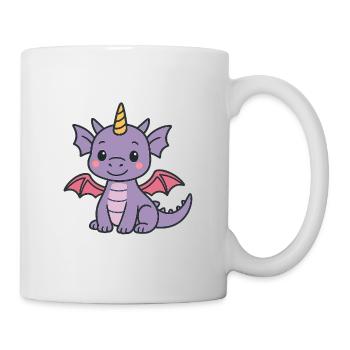 Niedlicher Drachen-Charme in Pastellfarben - Tasse - Weiß - Rechts