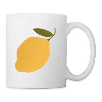 Lemon Botanical Illustration T-Shirt - Mug - white - Right