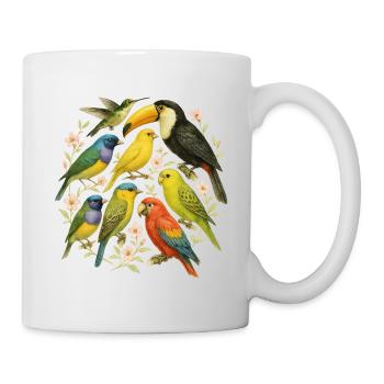 Collection of Colorful and Manchu Parrots - Mug - white - Right