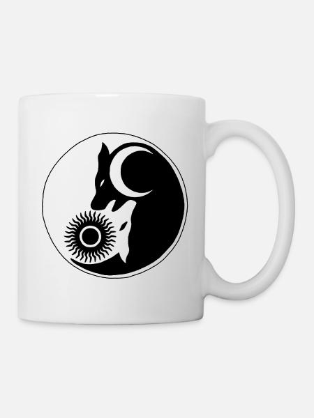Wölfe Yin Yang - Tasse - Weiß