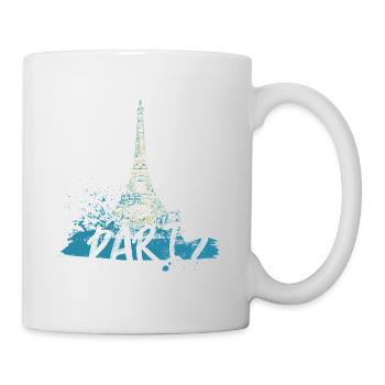 Pariser Eiffelturm mit Kalligraphie - Tasse - Weiß - Rechts