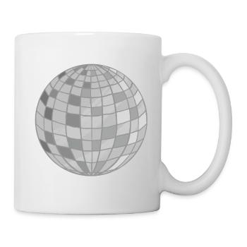 Conception de boule disco - Mug blanc - blanc - Droite