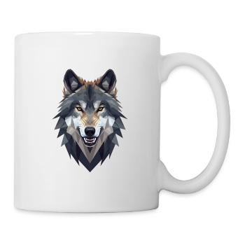 Loup géométrique - Mug blanc - blanc - Droite