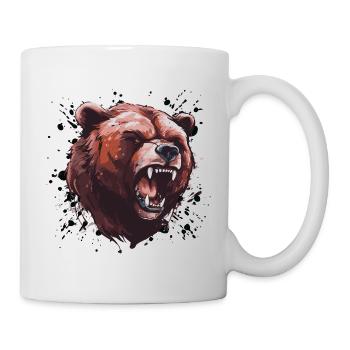 Grizzly Bear Head - Mug - white - Right