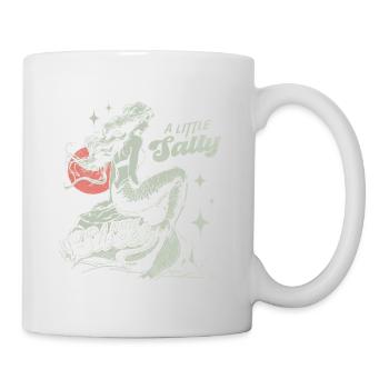 Un peu salé Un peu sirène sucrée Rétro - Mug blanc - blanc - Droite