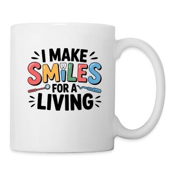 Kronen Brücken Handwerkskunst Dentallabor Technik - Tasse - Weiß - Rechts