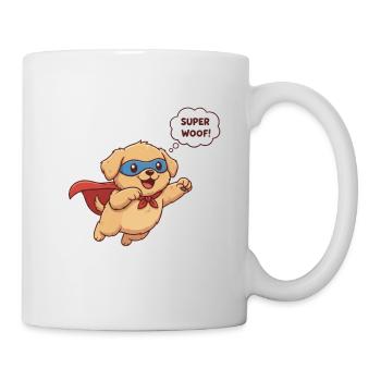 Logo super chien sur un sac amusant - Mug blanc - blanc - Droite