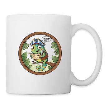 Gecko aventurier avec chapeau de pirate - Mug blanc - blanc - Droite