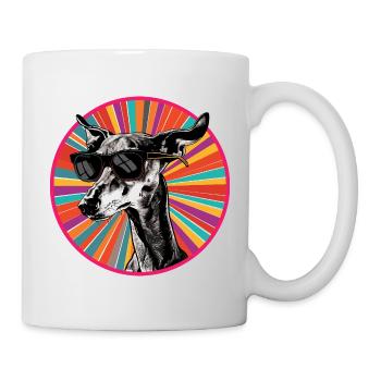Retro Dog with Sunglasses Design - Mug - white - Right