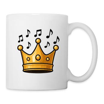 King's crown with musical elements - Mug - white - Right