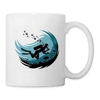 Plongées profondes sous-marines Motivation - Mug blanc - blanc - Droite