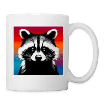 Raton laveur - Mug blanc - blanc - Droite