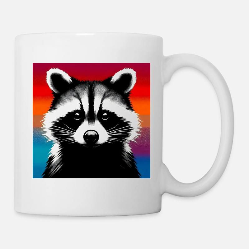 Waschbär - Tasse - Weiß