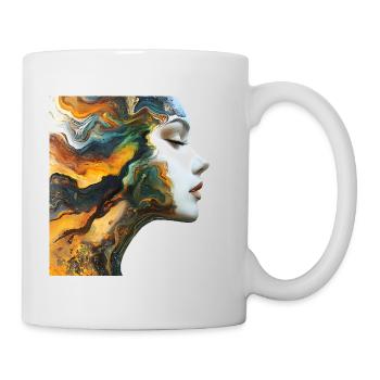 Colorful Face Art Illustration - Mug - white - Right