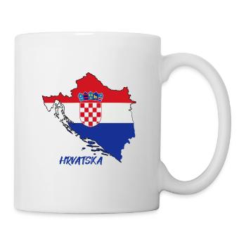 Croatia flag design on map - Mug - white - Right