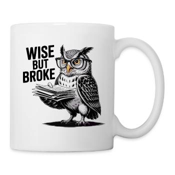 Hibou sage mais fauché - Mug blanc - blanc - Droite