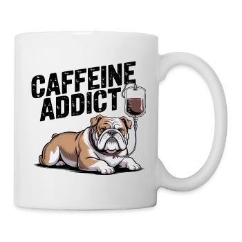 Caffeine Addict Bulldog - Mug - white - Right