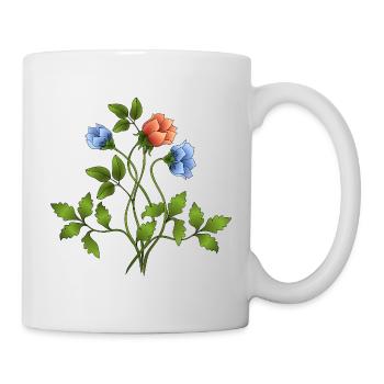 Fleur - Mug blanc - blanc - Droite