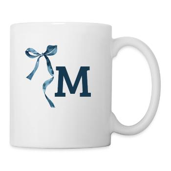 Monogramm m Geschenkidee - Tasse - Weiß - Rechts