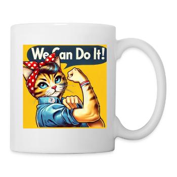 Empowered Kitty Rosie, liebe Katzen - Tasse - Weiß - Rechts