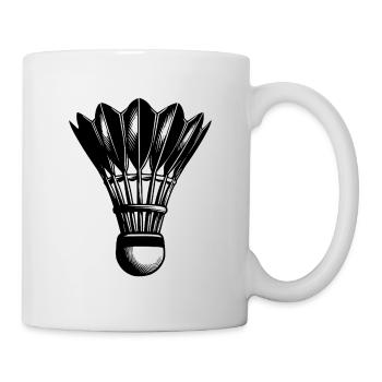 Badminton – kein Kinderkram - Federball Profi - Tasse - Weiß - Rechts