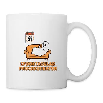 Gruseliger Geist Prokrastinierer Design - Tasse - Weiß - Rechts
