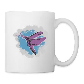 Motif de vol papillon aquarelle - Mug blanc - blanc - Droite