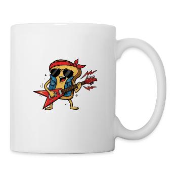Rocker Biscuit with Electric Gitarra - Mug - white - Right