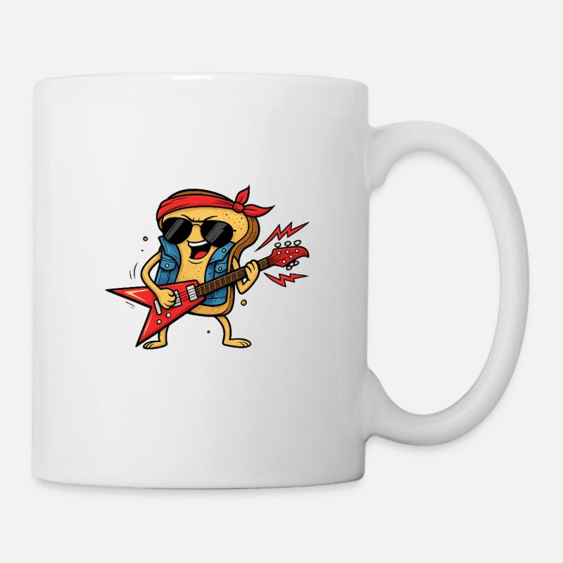 Biscuit à bascule avec Gitarra électrique - Mug blanc - blanc