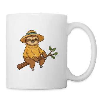 Cozy Sloth in Autumn Attire - Mug - white - Right