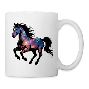 Galaxie-Pferd - Tasse - Weiß - Rechts