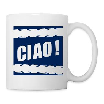 BONJOUR Au revoir Cycliste Changement d’emploi - Mug blanc - blanc - Droite