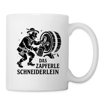 Das Zapferleschneiderlein – Lustiges Bier T-Shirt  - Tasse - Weiß - Rechts