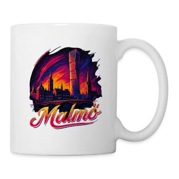 Malmö Stadt Schweden cool episch Geschenk - Tasse - Weiß - Rechts