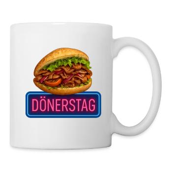 Kebab Day – Motif de jeu de mots amusant sur le kebab - Mug blanc - blanc - Droite