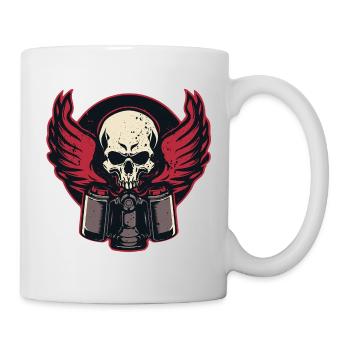 Piston Flaming Skull - Mug - white - Right