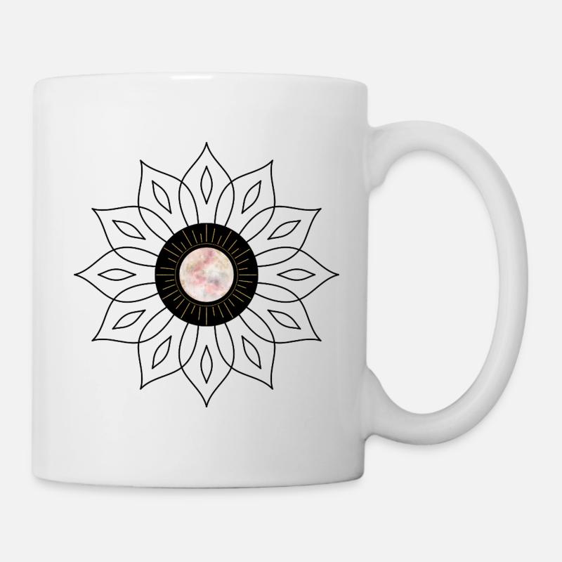 Rosace mandala  - Mug blanc - blanc