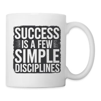 Inspirierende Erfolgszitat-Typografie - Tasse - Weiß - Rechts