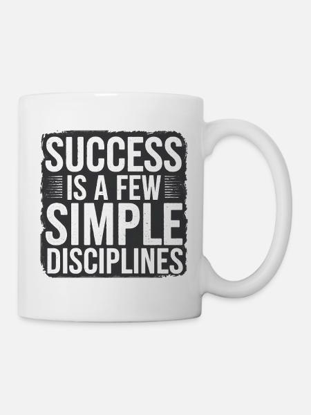 Typographie de citation de succès inspirante - Mug blanc - blanc