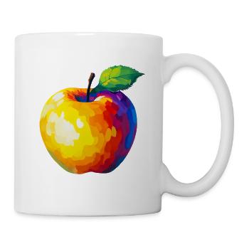 Colorful pixel apple - Mug - white - Right